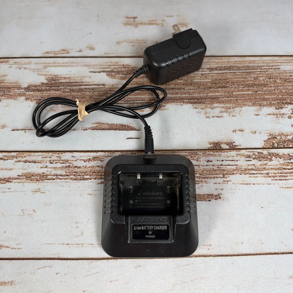 Baofeng CH-5 Desktop Charger Base & AC Adapter UV-5R BF-F8HP UV-5RA Tested